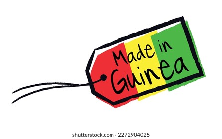 Made in Guinea on flag label