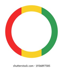 Made in Guinea, rounded rectangles. Vector logo isolated on white background.