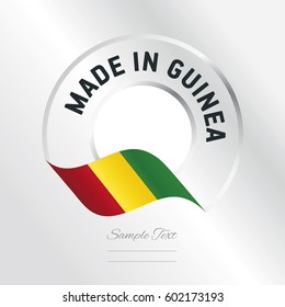 Made in Guinea transparent logo icon silver background