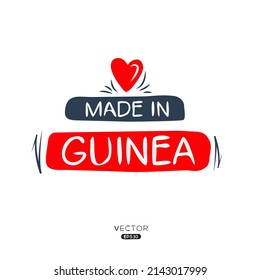 Hergestellt in Guinea, Vektorgrafik.