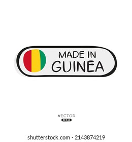 Hecho en Guinea, ilustración vectorial.