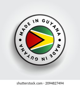 Marca en Guyana emblema de texto distintivo, fondo de concepto