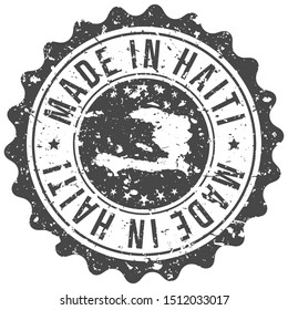Made In The Haiti. Map Travel Stamp. Icon Country Design. National Export Seal.