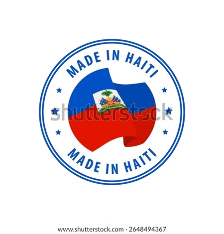 Made in Haiti stamp, sticker. Vector illustration.