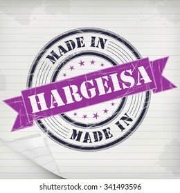 Made in Hargeisa vector rubber stamp on grunge paper