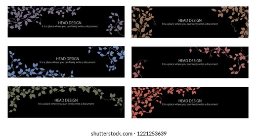 I made a header used using the illustration of the plant in web,