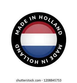 made in holland badge. Made in holland button