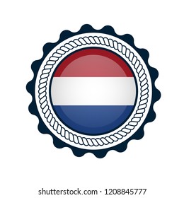 made in holland badge. Made in holland button