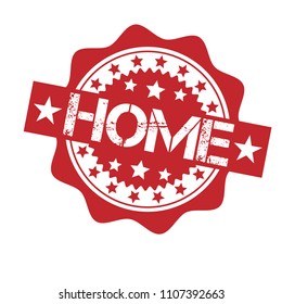 Made in Home.grunge rubber stamp with word Home soon inside,vector illustration. can be used as illustration for t-shirt