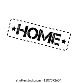 Made in Home.grunge rubber stamp with word Home soon inside,vector illustration. can be used as illustration for t-shirt