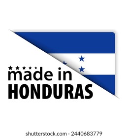 Made in Honduras graphic and label. Element of impact for the use you want to make of it.