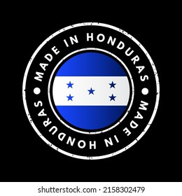 Made in Honduras text emblem stamp, concept background