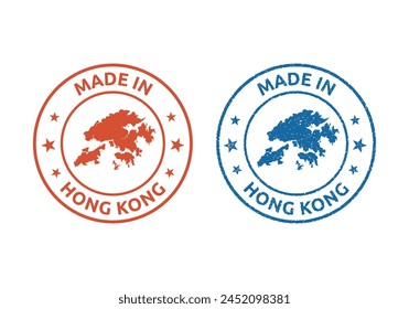 made in Hong Kong labels set, product stamp of Hong Kong