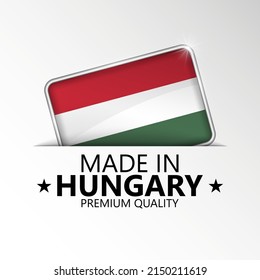 Made in Hungary graphic and label. Element of impact for the use you want to make of it.