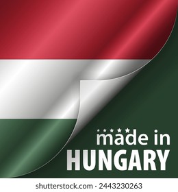 Made in Hungary graphic and label. Element of impact for the use you want to make of it.