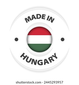 Made in Hungary graphic and label. Element of impact for the use you want to make of it.
