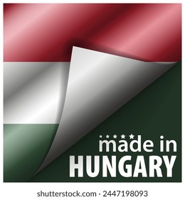 Made in Hungary graphic and label. Element of impact for the use you want to make of it.