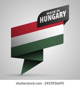 Made in Hungary graphic and label. Element of impact for the use you want to make of it.