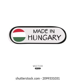 Made in Hungary, vector illustration.