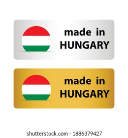 made in Hungary  vector stamp. badge with Hungary  flag