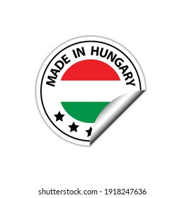 made in Hungary  vector stamp. badge with Hungary  flag