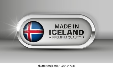 Made in Iceland graphic and label. Element of impact for the use you want to make of it.