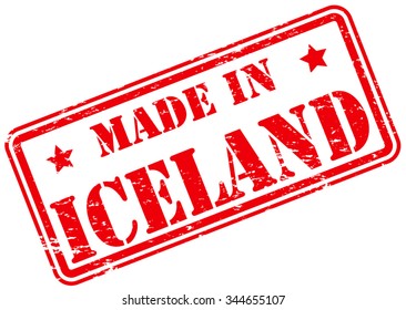 Made in Iceland Rubber Stamp
