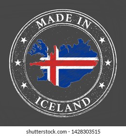 Made in Iceland stamp vector illustration.