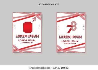 I made an id card design in red and white for independent Indonesia on August 17, suitable for competitions, companies or children