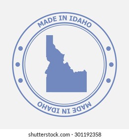 Made in Idaho seal. Sign of production. Vector illustration EPS8