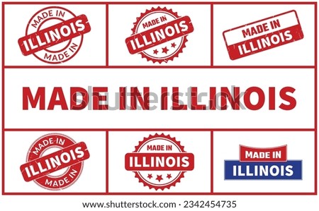 Made In Illinois Rubber Stamp Set