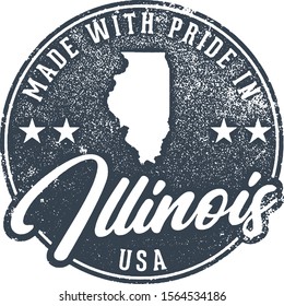 Made in Illinois State Packaging Label svg
