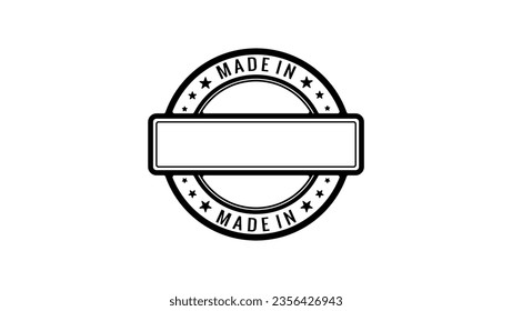plantilla de sello 'Made In', vector de alta calidad