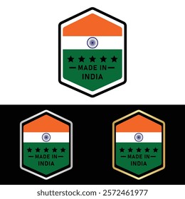 Made in India Badge Tag Seal Make in India Stamp