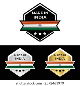 Made in India Badge Tag Seal Make in India Stamp