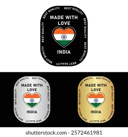 Made in India Badge Tag Seal Make in India Stamp