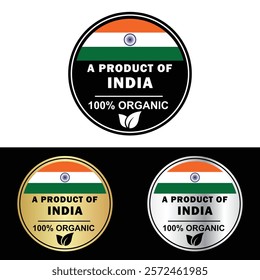 Made in India Badge Tag Seal Make in India Stamp