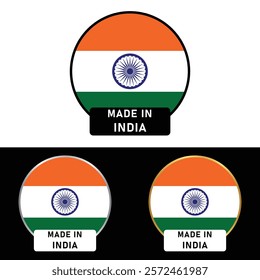 Made in India Badge Tag Seal Make in India Stamp