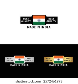 Made in India Badge Tag Seal Make in India Stamp