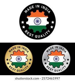 Made in India Badge Tag Seal Make in India Stamp