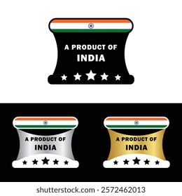 Made in India Badge Tag Seal Make in India Stamp