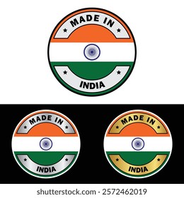 Made in India Badge Tag Seal Make in India Stamp