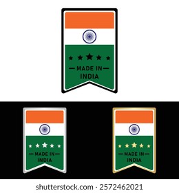 Made in India Badge Tag Seal Make in India Stamp