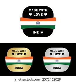 Made in India Badge Tag Seal Make in India Stamp