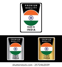 Made in India Badge Tag Seal Make in India Stamp