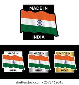 Made in India Badge Tag Seal Make in India Stamp