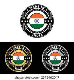 Made in India Badge Tag Seal Make in India Stamp