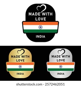 Made in India Badge Tag Seal Make in India Stamp