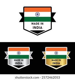 Made in India Badge Tag Seal Make in India Stamp