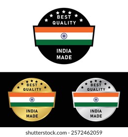 Made in India Badge Tag Seal Make in India Stamp